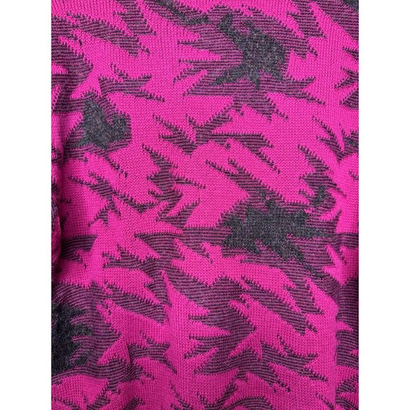 Lido Sports Womens Wool Blend Pink Black Sweater Pullover Medium USA EUC - Picture 5 of 11